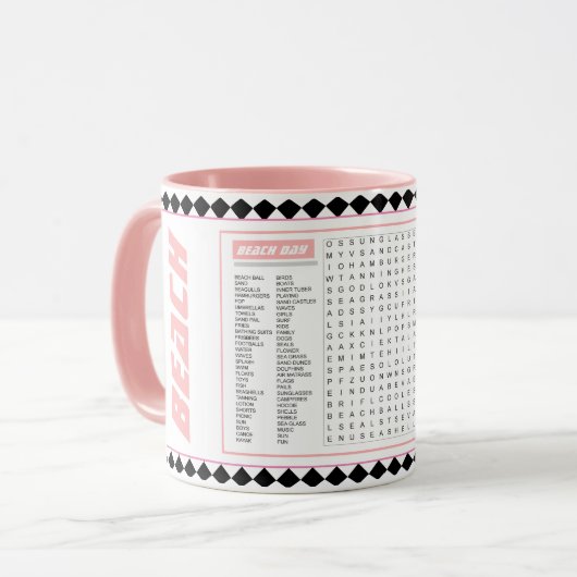 Een Beach Day Game Mok (Voorkant links)