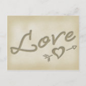 Een Beach Wedding RSVP Card (Goud) Uitnodiging Briefkaart (Achterkant)