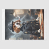 Een beagle hond is de politiechef! tissuepapier (Voorkant)