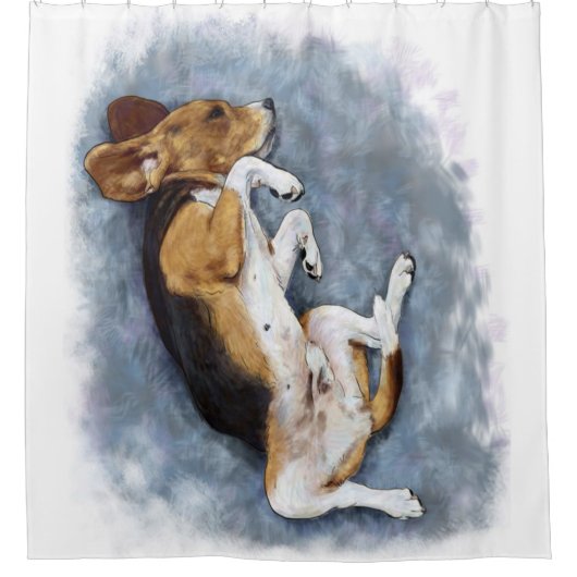 Een Beagle is voor Kerstmis liefhebber cadeau Douchegordijn (Voorkant)