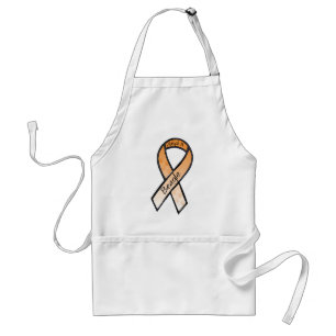 Een Beagle Oranje Awareness Ribbon aannemen Standaard Schort