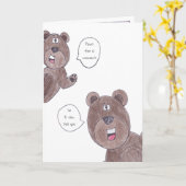 Een Beary Happy Birthday Kaart (Gele Bloem)