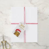 Een beary Merry kerstlabel Cadeaulabel (Met Touw)