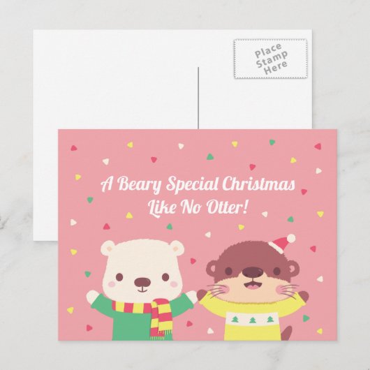 Een beary speciale kerst als geen andere vakantie briefkaart (Voorkant / Achterkant)