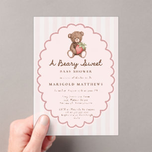 Een Beary Zoete Uitnodiging voor een Babyborrel