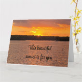 EEN BEAUTIEF SUNSET VOOR UW **BIRTHDAAG** KAART (Gele Bloem)