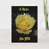 ÉÉN "BEAUTIFUL YELLOW ROSE" VOOR UW BIRTHDAAGSE KA KAART (Voorkant)