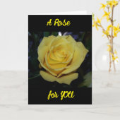 ÉÉN "BEAUTIFUL YELLOW ROSE" VOOR UW BIRTHDAAGSE KA KAART (Gele Bloem)