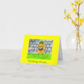 Een bedachtzame noot kaart (Gele Bloem)