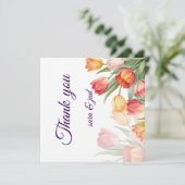 Een bedankbloemkaart bedankkaart (Staand voorkant)