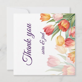 Een bedankbloemkaart bedankkaart