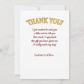 Een  bedankbriefje voor cadeau bedankkaart (Achterkant)
