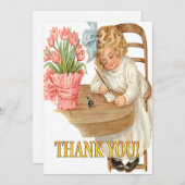 Een  bedankbriefje voor cadeau bedankkaart (Voorkant / Achterkant)