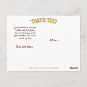 Een bedankbriefje voor je briefkaart (Achterkant)