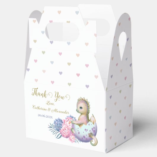 Een bedankdoos met een schattige baby showers draa bedankdoosjes (Geopend)
