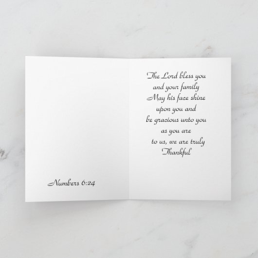 Een bedankpas kaart (Binnen)