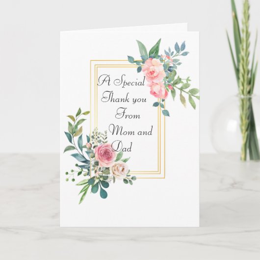 Een bedankt kaartje voor een dochter die een giver feestdagen kaart (Voorkant)