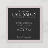 Een bedekt omhulsel van de elegante klasse vierkante visitekaartje (Voorkant)