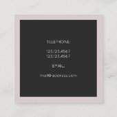 Een bedekt omhulsel van de elegante klasse vierkante visitekaartje (Achterkant)