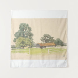 Een Bedfordshire Farmyard (19e eeuw) Wandkleed