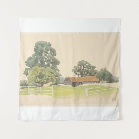 Een Bedfordshire Farmyard (19e eeuw) Wandkleed (Voorkant)