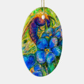 Een Bee & vergeet-me-niet-Flowers keramisch sieraa Keramisch Ornament (Rechts)