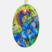 Een Bee & vergeet-me-niet-Flowers keramisch sieraa Keramisch Ornament (Links)