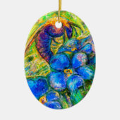 Een Bee & vergeet-me-niet-Flowers keramisch sieraa Keramisch Ornament (Voorkant)