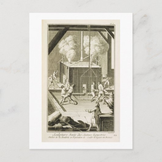 Een beeldhouwer uit de "Encyclopedie des S Briefkaart (Voorkant)