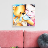 Een Beer bedekken Canvas Afdruk (Insitu (Woonkamer))