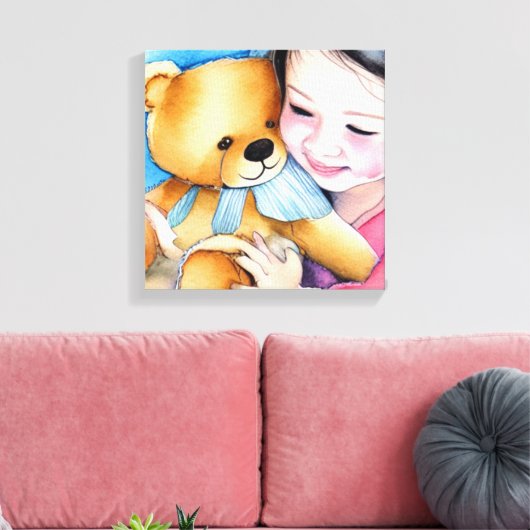 Een Beer bedekken Canvas Afdruk (Insitu (Woonkamer))