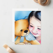 Een Beer bedekken Notitiekaartje (Voorkant / Achterkant in situ)