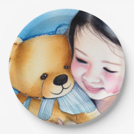 Een Beer bedekken Papieren Bordje