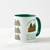 Een Beer Bucket List Funny Camping Mok (Voorkant rechts)