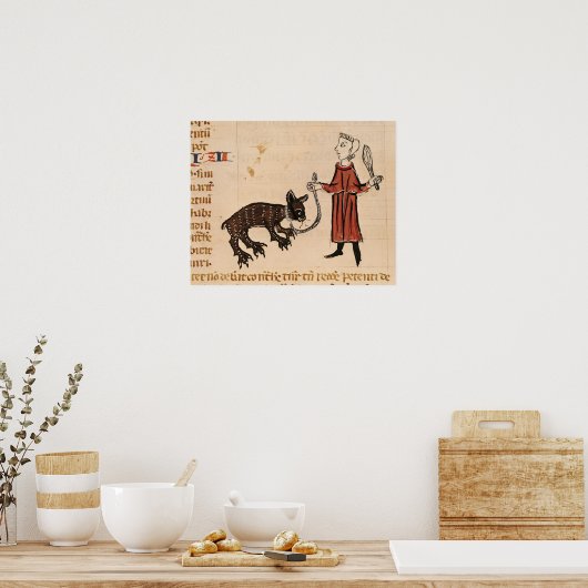 Een Beer Keeper uit 'Decret de Gratien' Poster (Keuken)