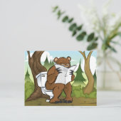 Een Beer krap in de Bossen Briefkaart (Staand voorkant)