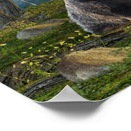 Een beer..... poster (Hoek)