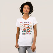 EEN BEER-Y FOXY KERST! T-SHIRT (Voorkant volledig)