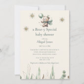 Een Beer-y speciale crème Baby shower Kaart (Voorkant)