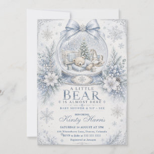 Een Beertje Komt Er Aan Winter Baby Shower Kaart