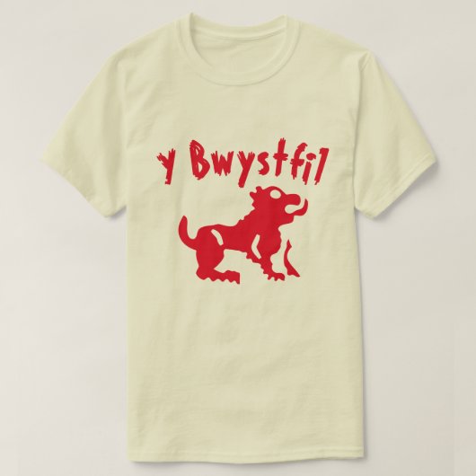 Een beest met tekst van bwystfil t-shirt (Design voorkant)