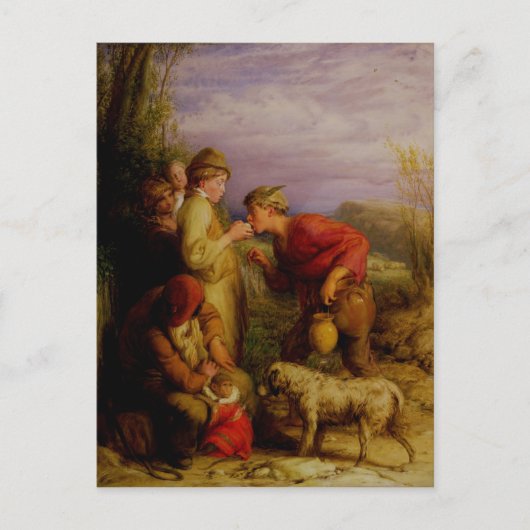 Een beet geven briefkaart (Voorkant)