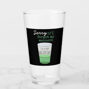 Een beetje Absint Minded Funny Drink Slogan Glas