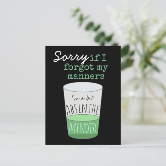 Een beetje Absinthe Minded Briefkaart (Staand voorkant)