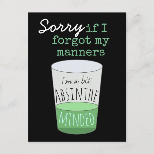 Een beetje Absinthe Minded Briefkaart (Voorkant)