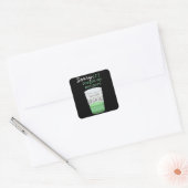 Een beetje Absinthe Minded Funny Drink Humor Vierkante Sticker (Envelop)