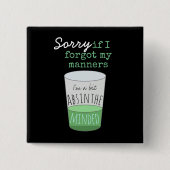 Een beetje Absinthe Minded Vierkante Button 5,1 Cm (Voorkant)