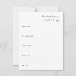 Een beetje advies voor de mam notitiekaartje