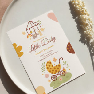 Een beetje Baby Hand Teken Baby shower Kaart