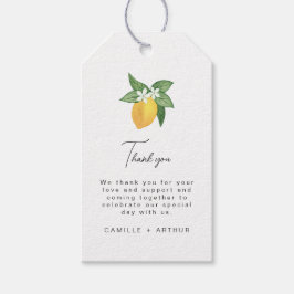 Een beetje Baby shower Citrus Cadeaulabel